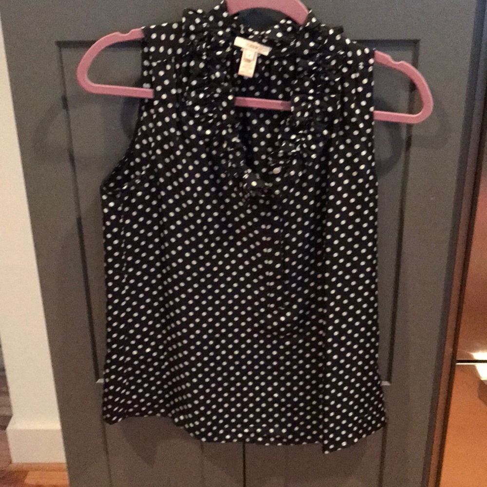 Sleeveless silk top